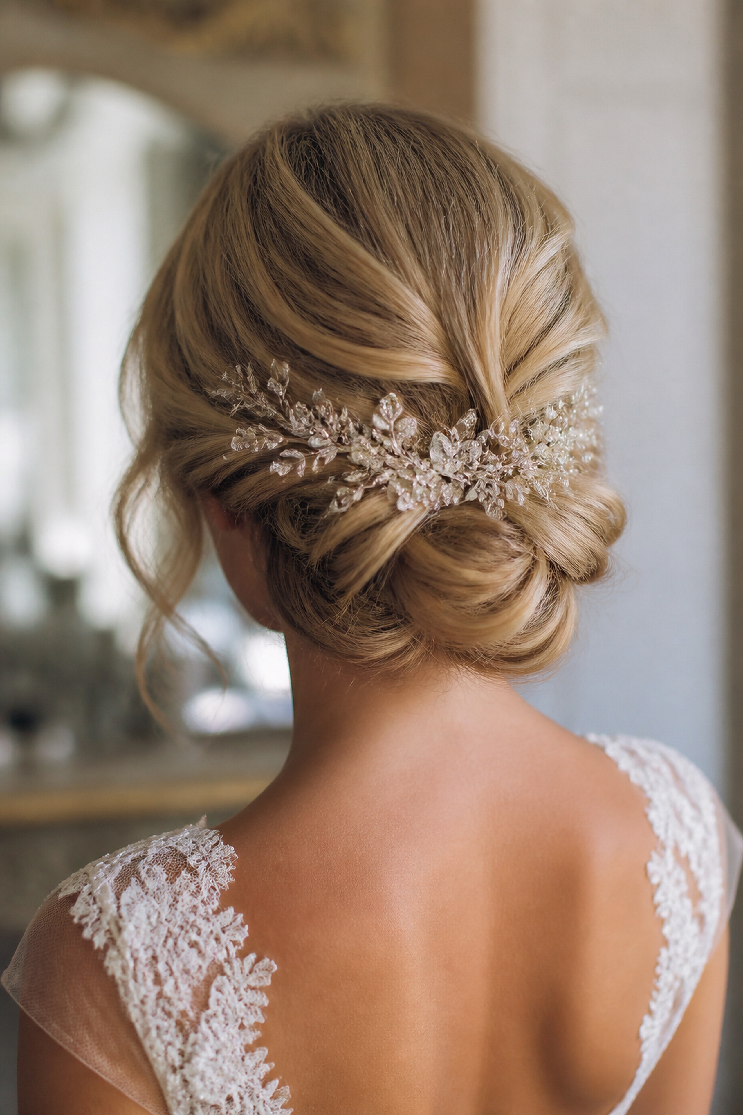 Braut-Updo mit Haarschmuck