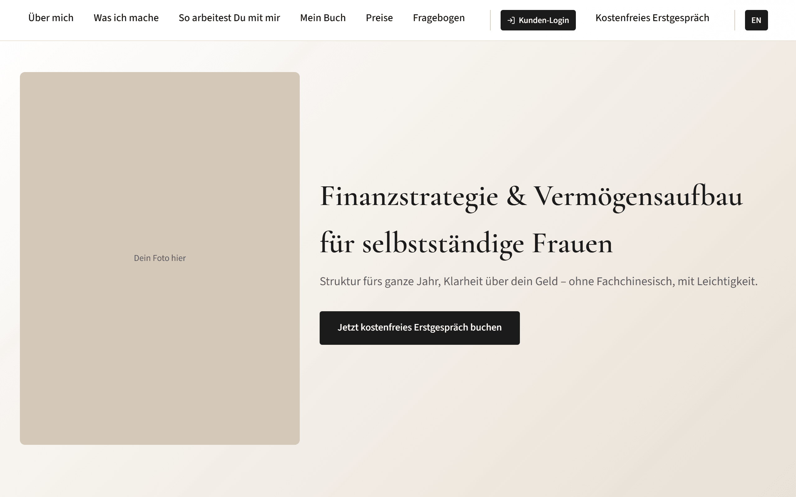 Website-Vorschau: Coaching-Website