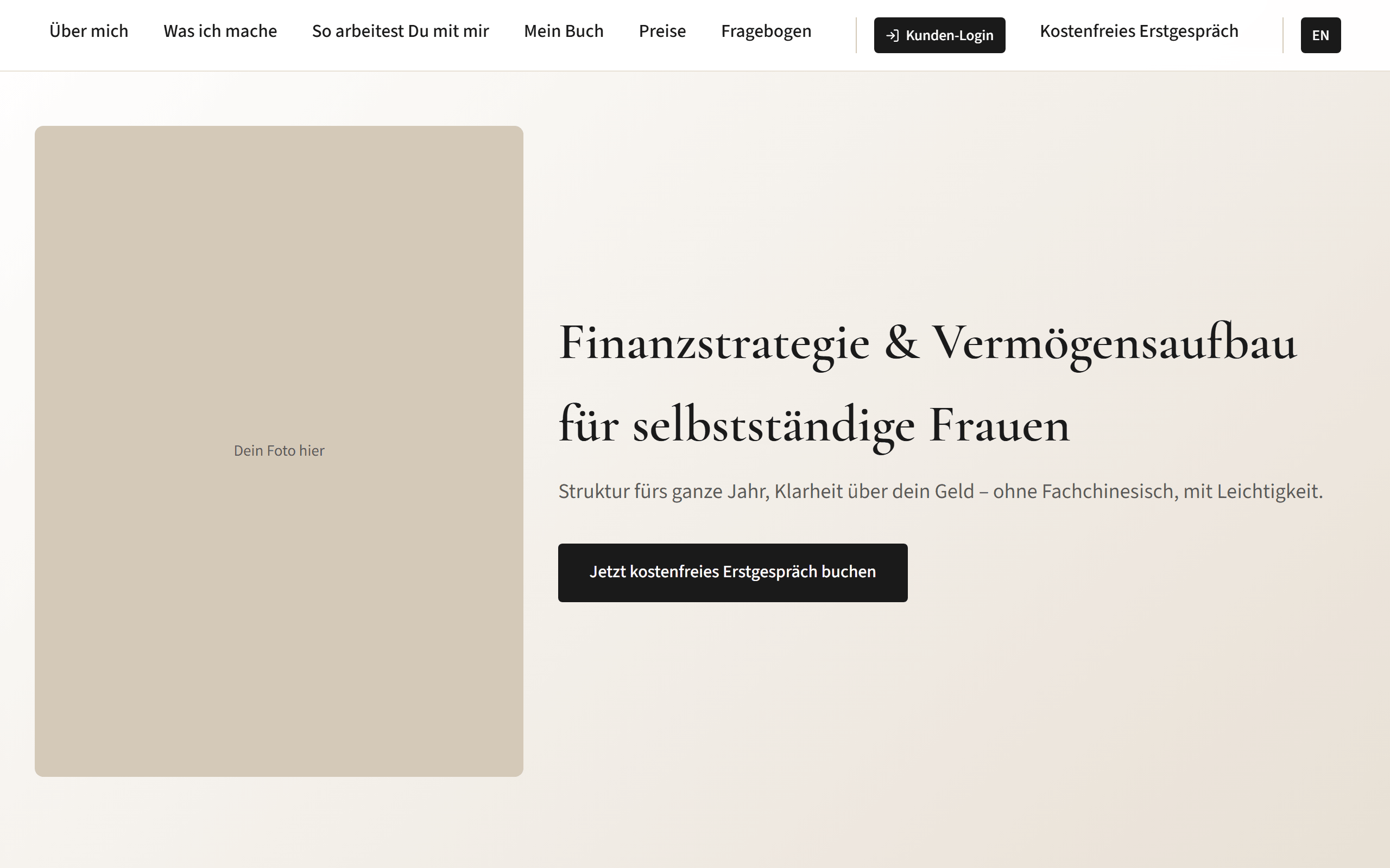 Website-Vorschau: Coaching-Website